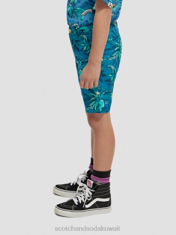ملابس Scotch & Soda شورت تشينو مطبوع متوسط ​​الطول البق في كل مكان أطفال N0V4808