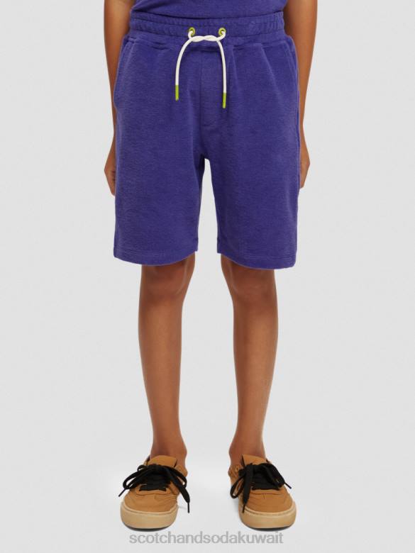 ملابس Scotch & Soda محبوك شورت العرق المناشف البنفسجي أطفال N0V4809