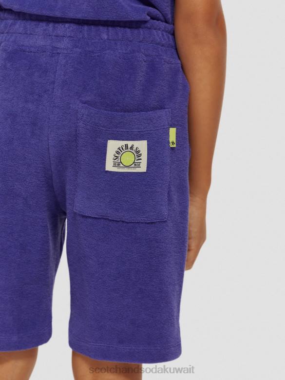 ملابس Scotch & Soda محبوك شورت العرق المناشف البنفسجي أطفال N0V4809