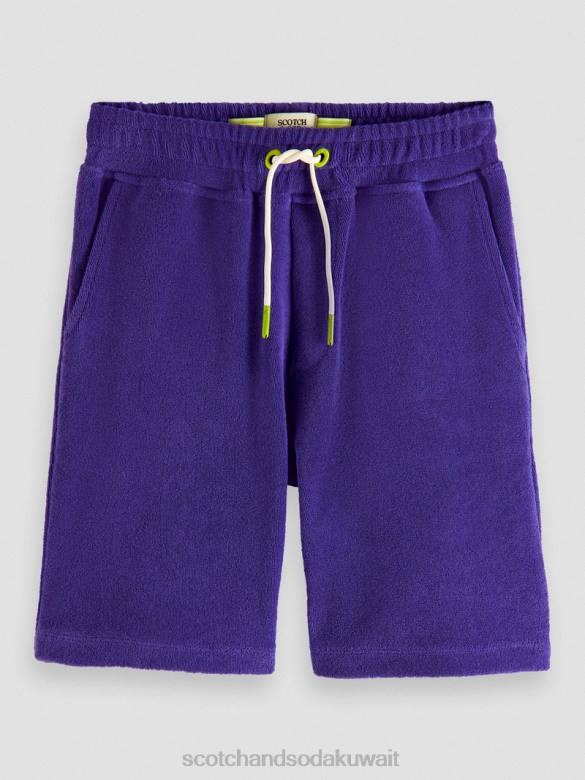 ملابس Scotch & Soda محبوك شورت العرق المناشف البنفسجي أطفال N0V4809