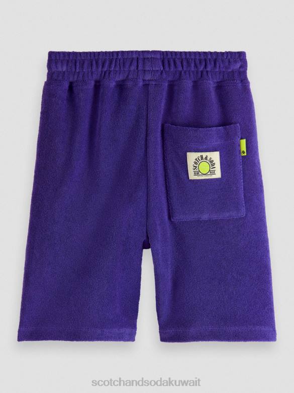 ملابس Scotch & Soda محبوك شورت العرق المناشف البنفسجي أطفال N0V4809