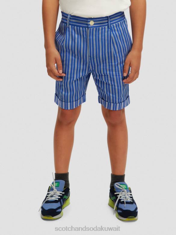 ملابس Scotch & Soda شورت تشينو نصف مطاطي شريط أزرق أطفال N0V4810