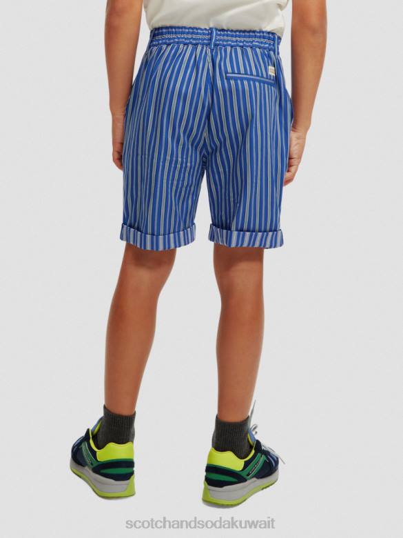 ملابس Scotch & Soda شورت تشينو نصف مطاطي شريط أزرق أطفال N0V4810