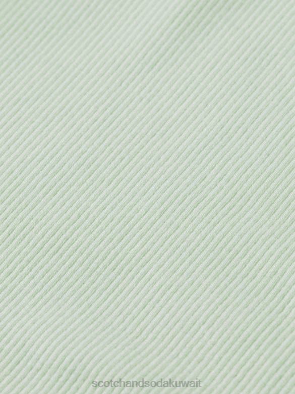 ملابس Scotch & Soda قميص بدون أكمام من القطن العضوي بظهر المتسابق رغوة البحر نحيف N0V488