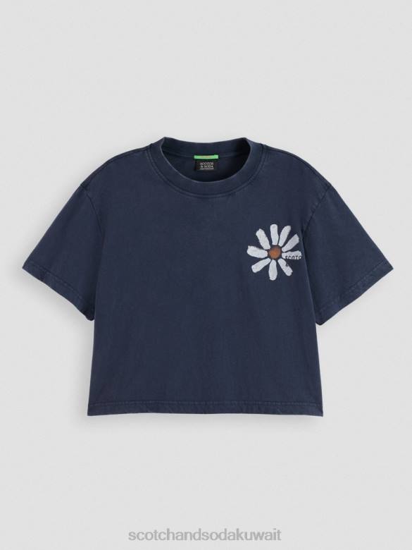 ملابس Scotch & Soda قميص عمل فني من القطن العضوي القوات البحرية نحيف N0V496