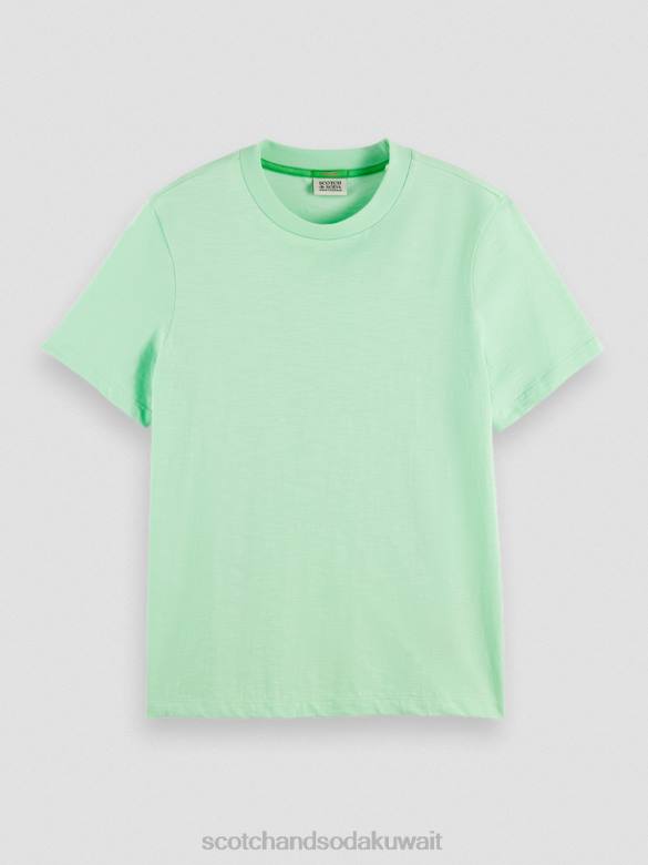 ملابس Scotch & Soda تي شيرت مناسب عادي النعناع الرماد نحيف N0V499
