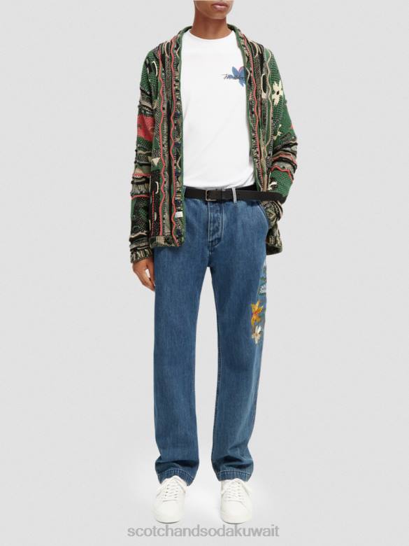 ملابس Scotch & Soda ملابس العمل المطرزة ذات الساق المستقيمة من The Verve رمل رجال N0V4586