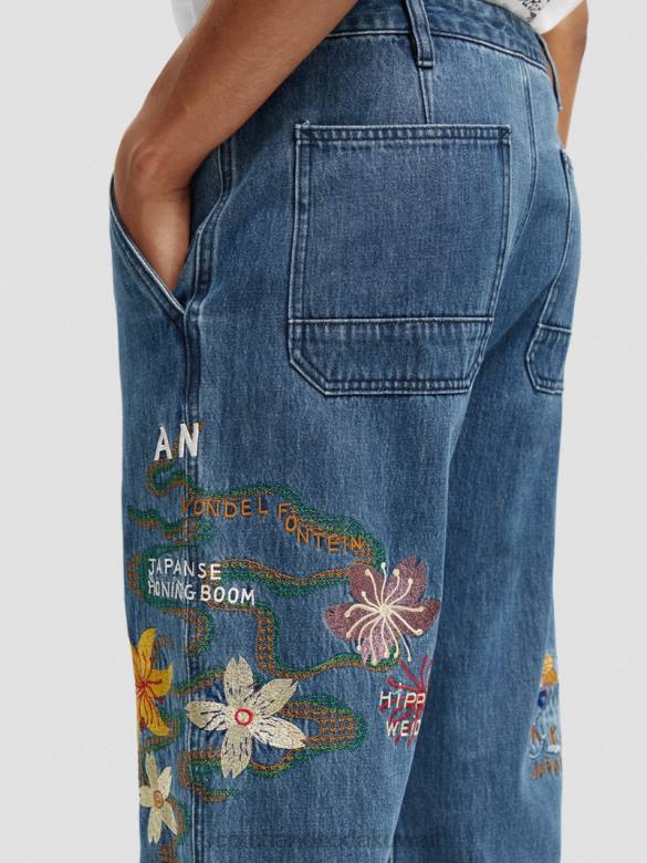 ملابس Scotch & Soda ملابس العمل المطرزة ذات الساق المستقيمة من The Verve رمل رجال N0V4586