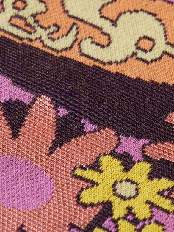 ملابس Scotch & Soda سترة جاكار برقبة على شكل حرف V الأوركيد الوردي نحيف N0V4129