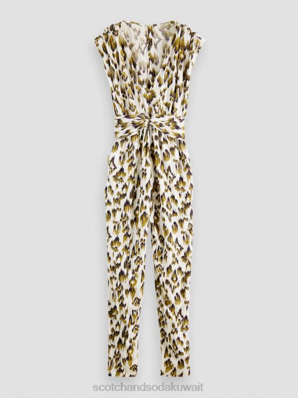 ملابس Scotch & Soda بذلة بحزام على شكل حرف V نحى إيكات الجيش الأخضر نحيف N0V415