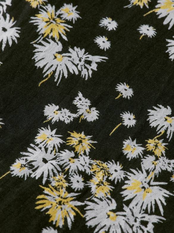 ملابس Scotch & Soda فستان قصير بدون أكمام بياقة على شكل حرف V الهندباء السوداء نحيف N0V420