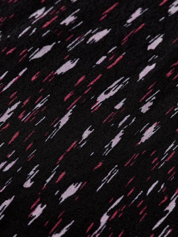 ملابس Scotch & Soda فستان قصير مطبوع بأكمام طويلة ورقبة على شكل حرف V ايكات المطر نحيف N0V426