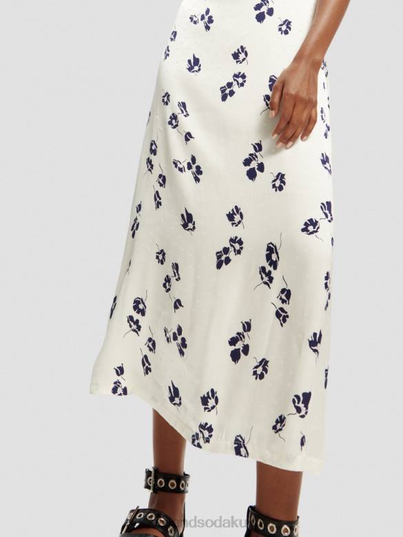 ملابس Scotch & Soda فستان ماكسي بفتحة رقبة على شكل حرف V وظهر مفتوح زهور التوليب نحيف N0V42