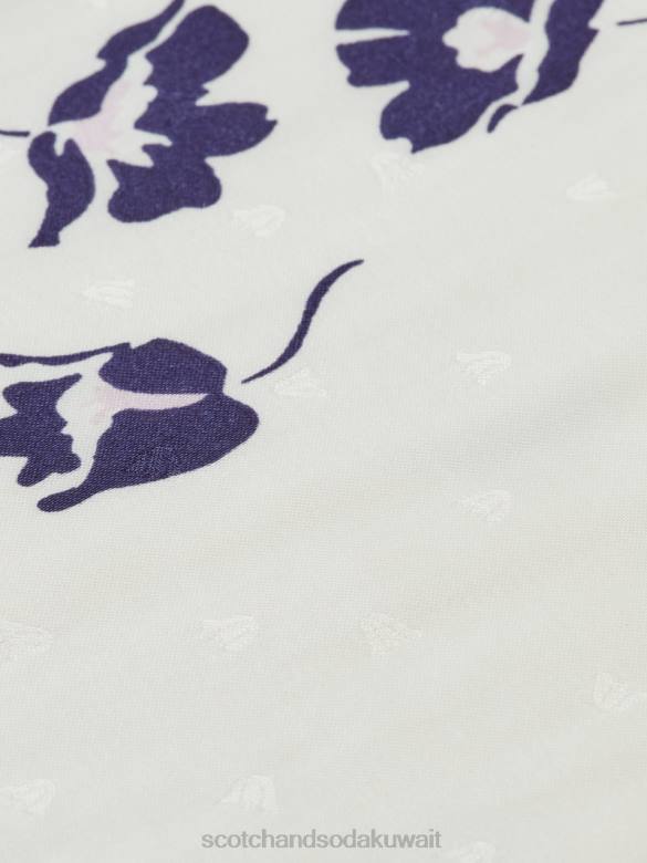 ملابس Scotch & Soda فستان ماكسي بفتحة رقبة على شكل حرف V وظهر مفتوح زهور التوليب نحيف N0V42