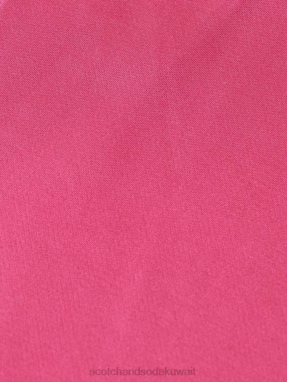 ملابس Scotch & Soda بذلة بظهر متسابق ورقبة على شكل حرف V لكمة الوردي نحيف N0V430