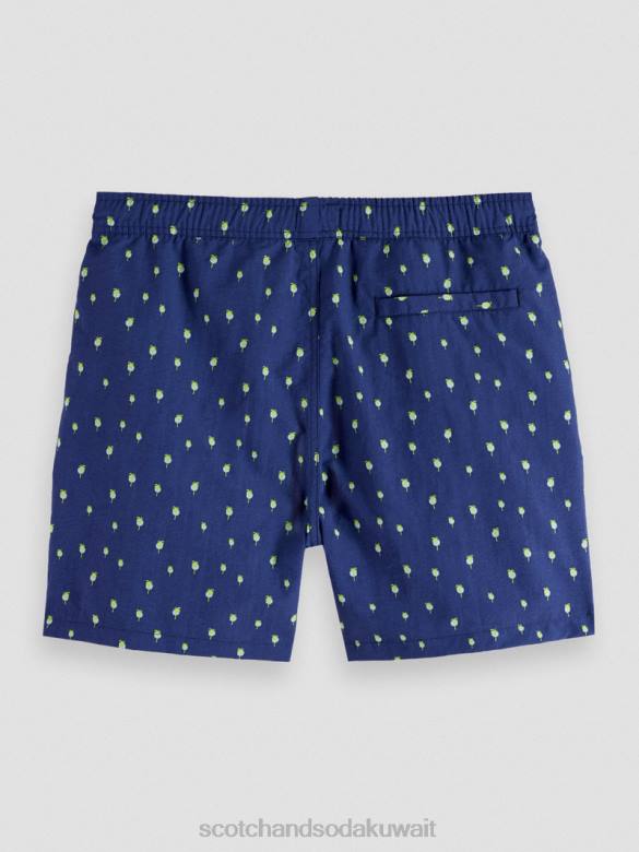 ملابس Scotch & Soda شورت سباحة مطبوع متوسط ​​الطول نقاط النخيل البحرية aop رجال N0V4667