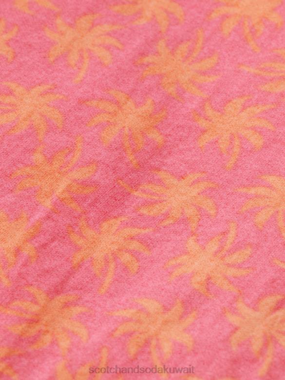 ملابس Scotch & Soda شورت سباحة مطبوع متوسط ​​الطول ورقة الشمع فلامنغو aop رجال N0V4671
