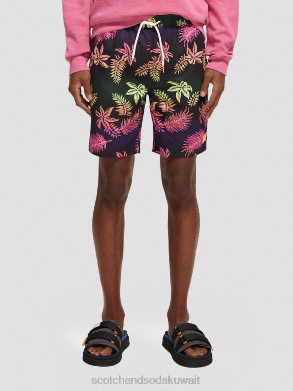 ملابس Scotch & Soda شورت سباحة مطبوع طويل الطول ورقة التدرج aop رجال N0V4677