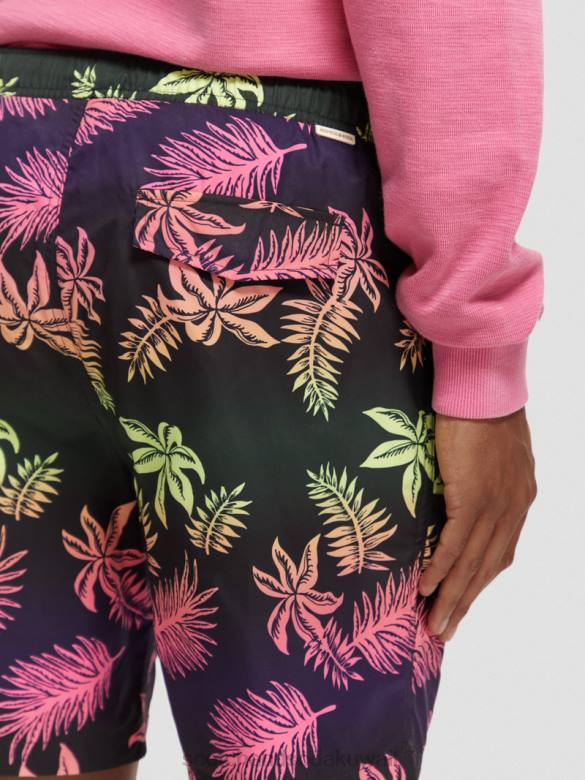 ملابس Scotch & Soda شورت سباحة مطبوع طويل الطول ورقة التدرج aop رجال N0V4677
