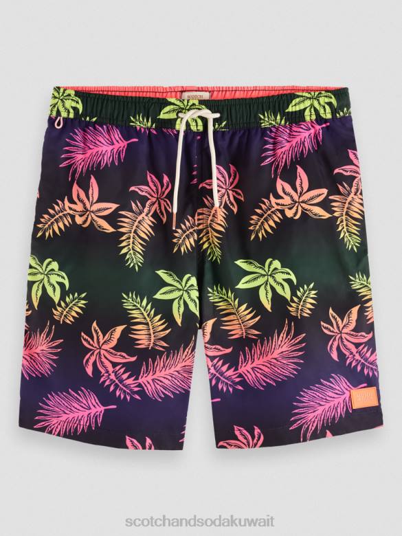 ملابس Scotch & Soda شورت سباحة مطبوع طويل الطول ورقة التدرج aop رجال N0V4677