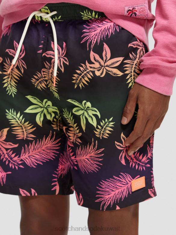 ملابس Scotch & Soda شورت سباحة مطبوع طويل الطول ورقة التدرج aop رجال N0V4677