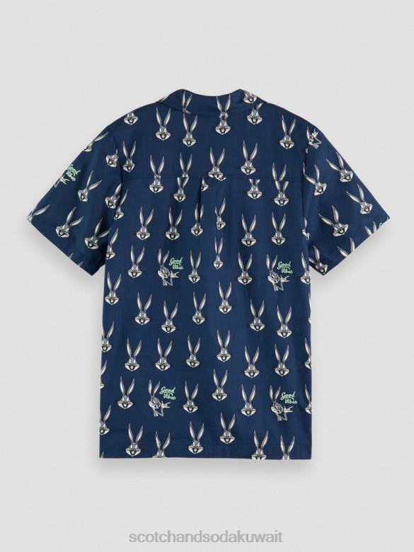 ملابس Scotch & Soda قميص معسكر مطبوع من لوني تونز باغز باني aop أطفال N0V4799