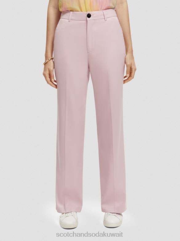 ملابس Scotch & Soda بنطال edie عالي الارتفاع وواسع الساق الخزامى نحيف N0V4158
