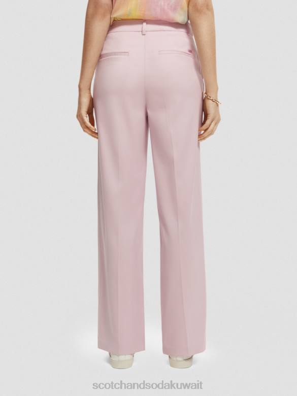 ملابس Scotch & Soda بنطال edie عالي الارتفاع وواسع الساق الخزامى نحيف N0V4158