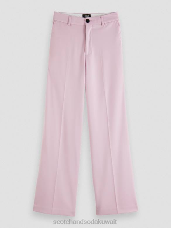 ملابس Scotch & Soda بنطال edie عالي الارتفاع وواسع الساق الخزامى نحيف N0V4158