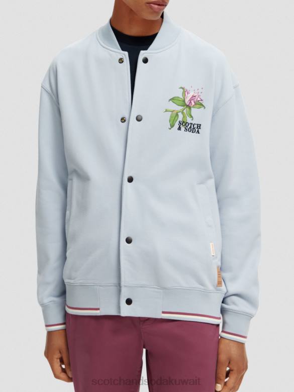ملابس Scotch & Soda البلوز منفذها العمل الفني felpa رمادي فاتح رجال N0V4518