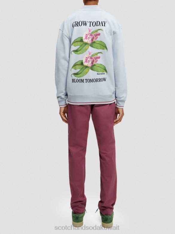 ملابس Scotch & Soda البلوز منفذها العمل الفني felpa رمادي فاتح رجال N0V4518