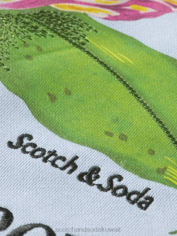 ملابس Scotch & Soda البلوز منفذها العمل الفني felpa رمادي فاتح رجال N0V4518