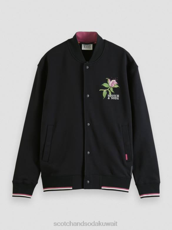 ملابس Scotch & Soda البلوز منفذها العمل الفني felpa أسود رجال N0V4519