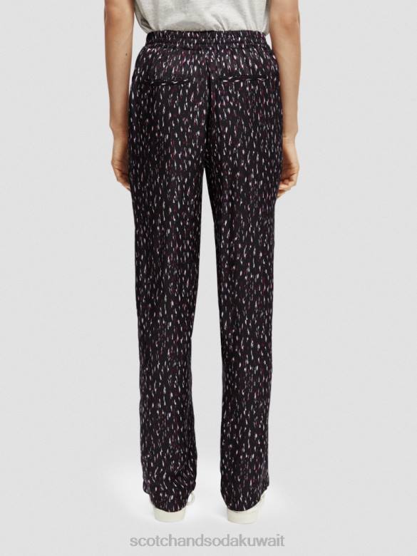 ملابس Scotch & Soda بنطال gia مطاطي متوسط ​​الارتفاع وواسع الساق ايكات المطر نحيف N0V4151