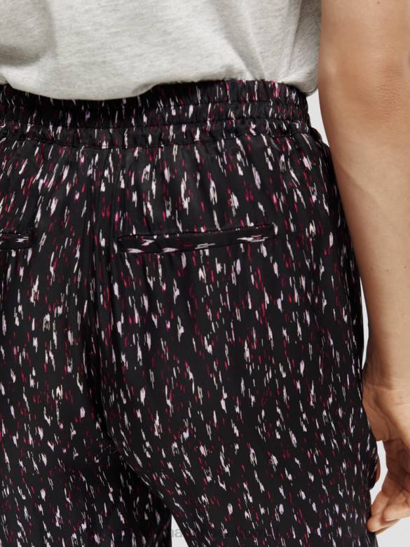 ملابس Scotch & Soda بنطال gia مطاطي متوسط ​​الارتفاع وواسع الساق ايكات المطر نحيف N0V4151