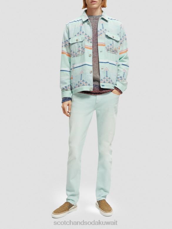 ملابس Scotch & Soda الجاكار الدنيم ikat overshirt التحرير والسرد أ رجال N0V4560