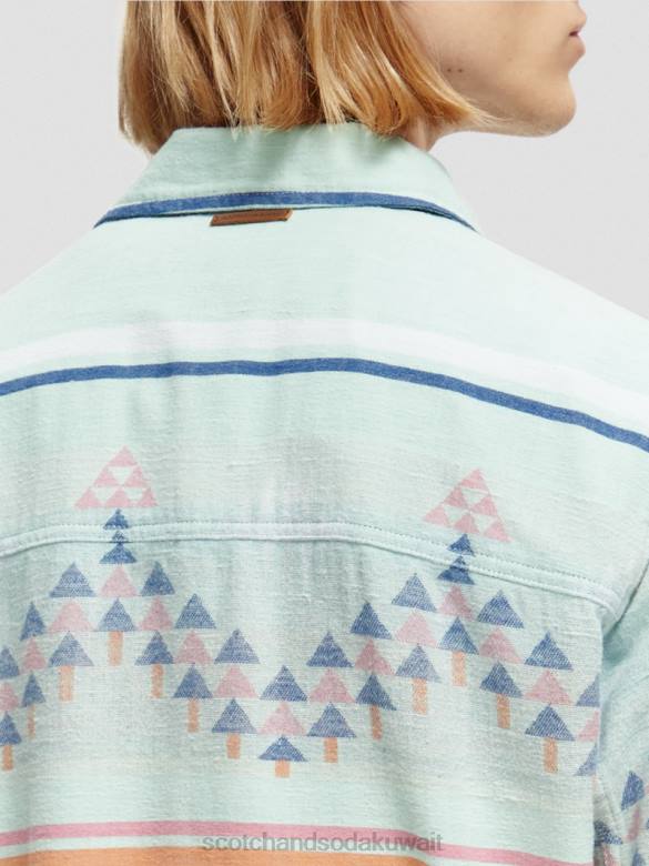 ملابس Scotch & Soda الجاكار الدنيم ikat overshirt التحرير والسرد أ رجال N0V4560
