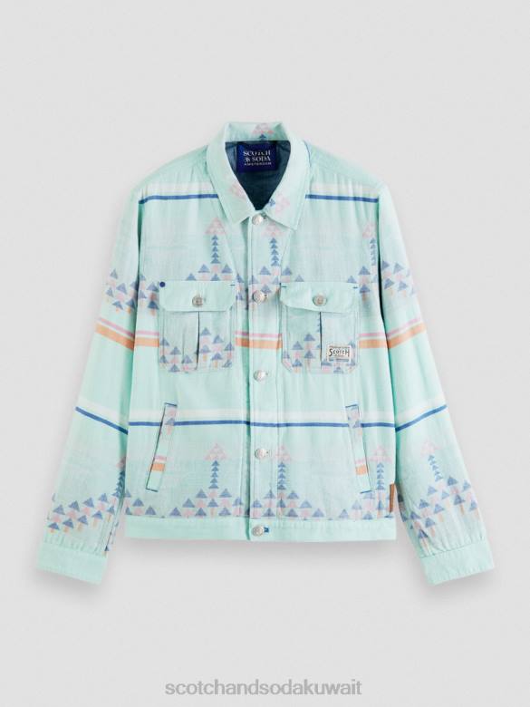 ملابس Scotch & Soda الجاكار الدنيم ikat overshirt التحرير والسرد أ رجال N0V4560